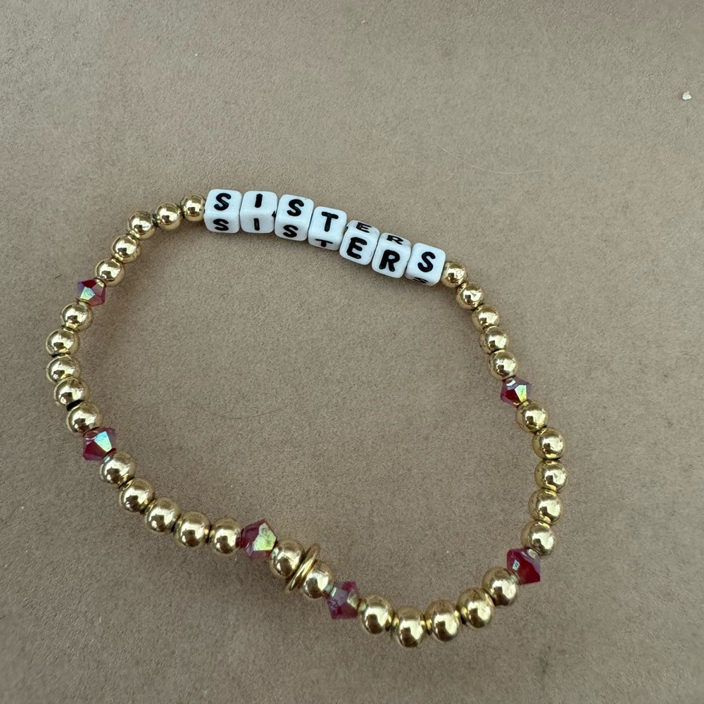 Gold beaded sisters bracelet